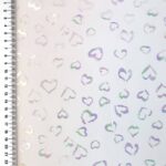 Tyl - glitter hjerter i offwhite