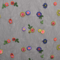 Mesh – sort med blomster