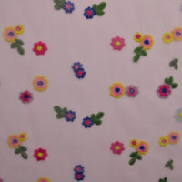 Mesh – lyserød med blomster broderi