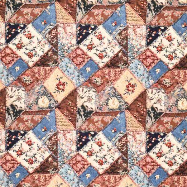 Bomuld twill - Rose patch brun