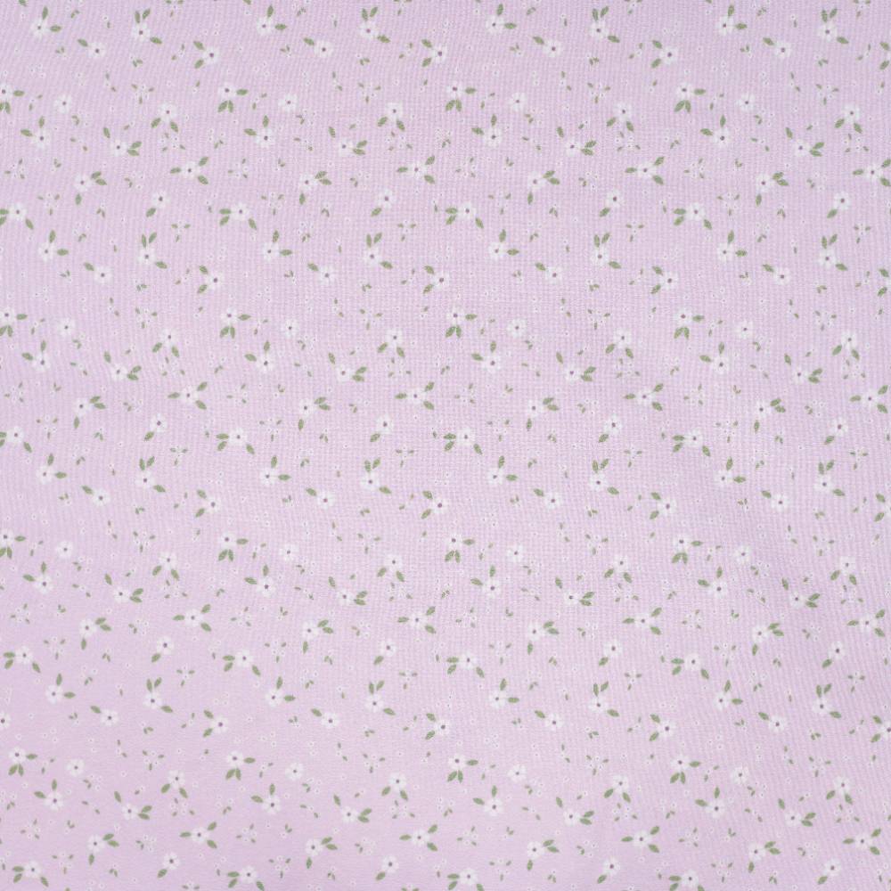 Poplin lavendel - Fine små blomster