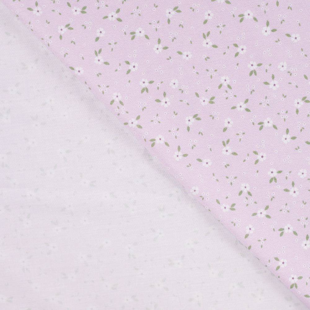 Poplin lavendel - Fine små blomster - Billede 4