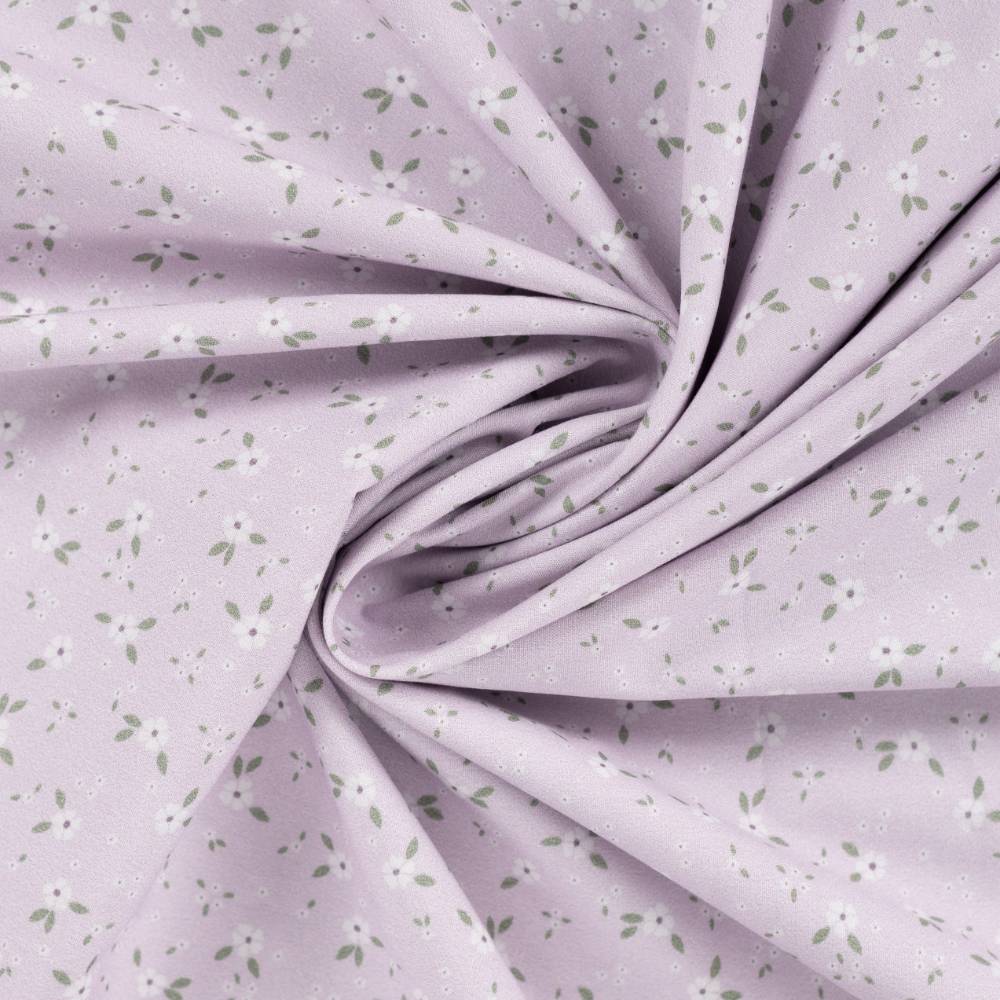 Poplin lavendel - Fine små blomster - Billede 3
