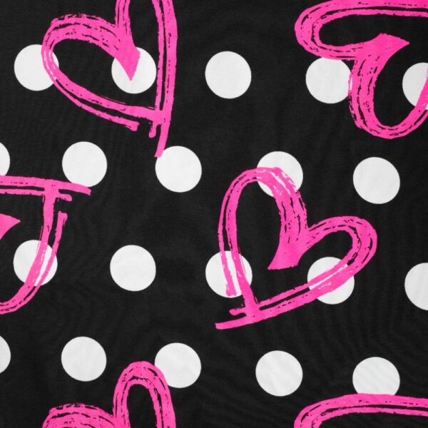 French Terry - Pink neon hjerter