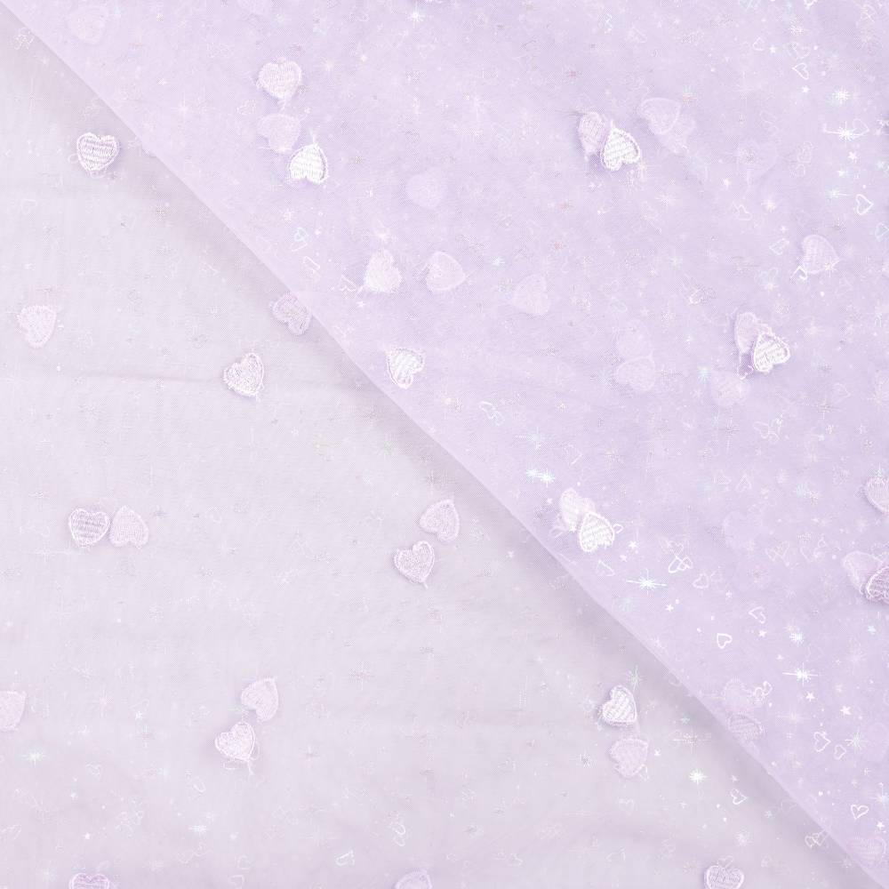 Mesh – lilla hjerte broderi - Billede 4