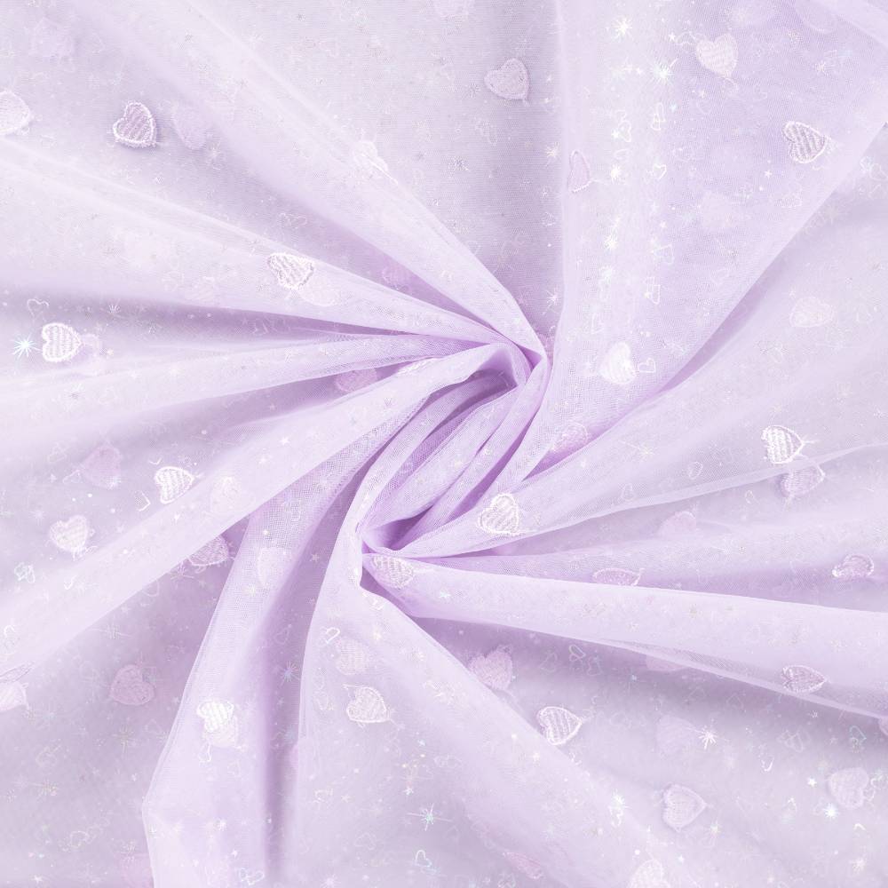 Mesh – lilla hjerte broderi - Billede 3