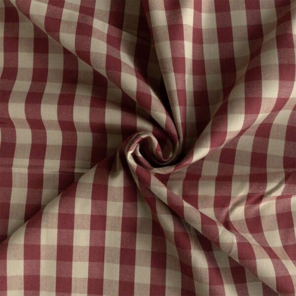 Gingham tern bomuld – rød / offwhite