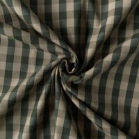 Gingham tern bomuld – grøn / offwhite