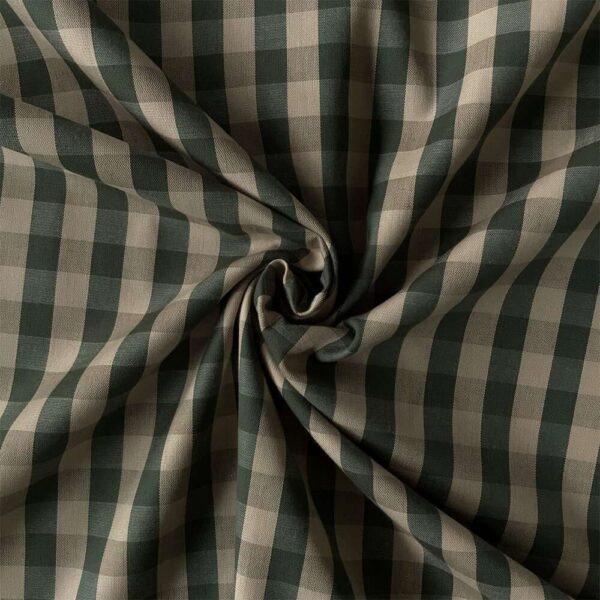 Gingham tern bomuld – grøn / offwhite