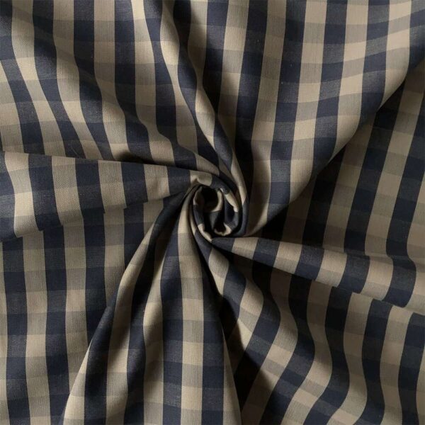 Gingham tern bomuld – blå / offwhite