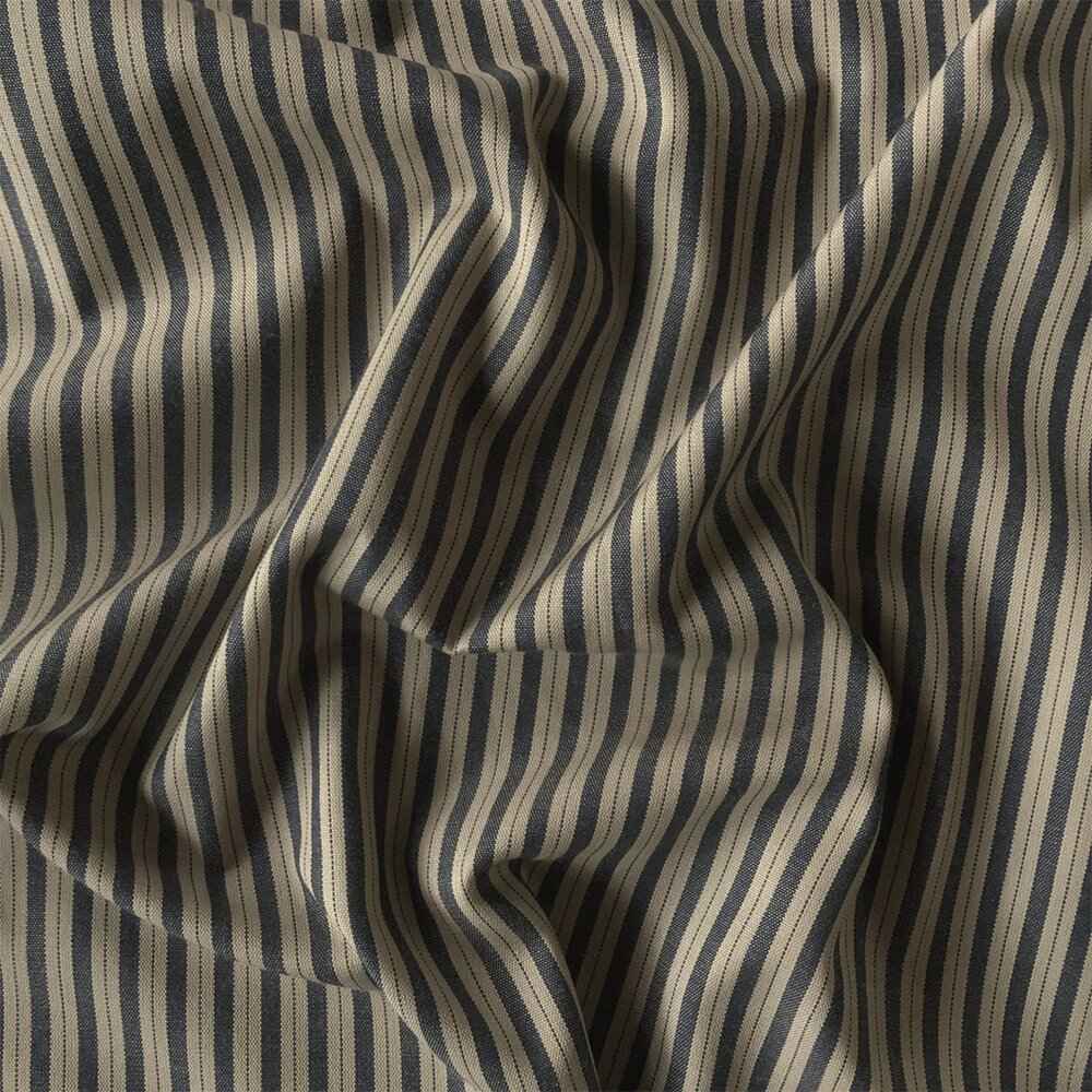 Bomuld med striber – blå / offwhite
