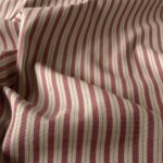 Bomuld med striber – rød / offwhite