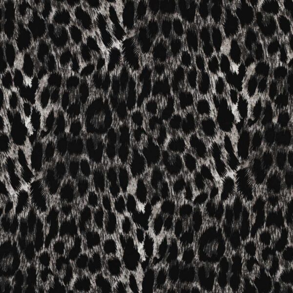 Viscose med gepard print i grå