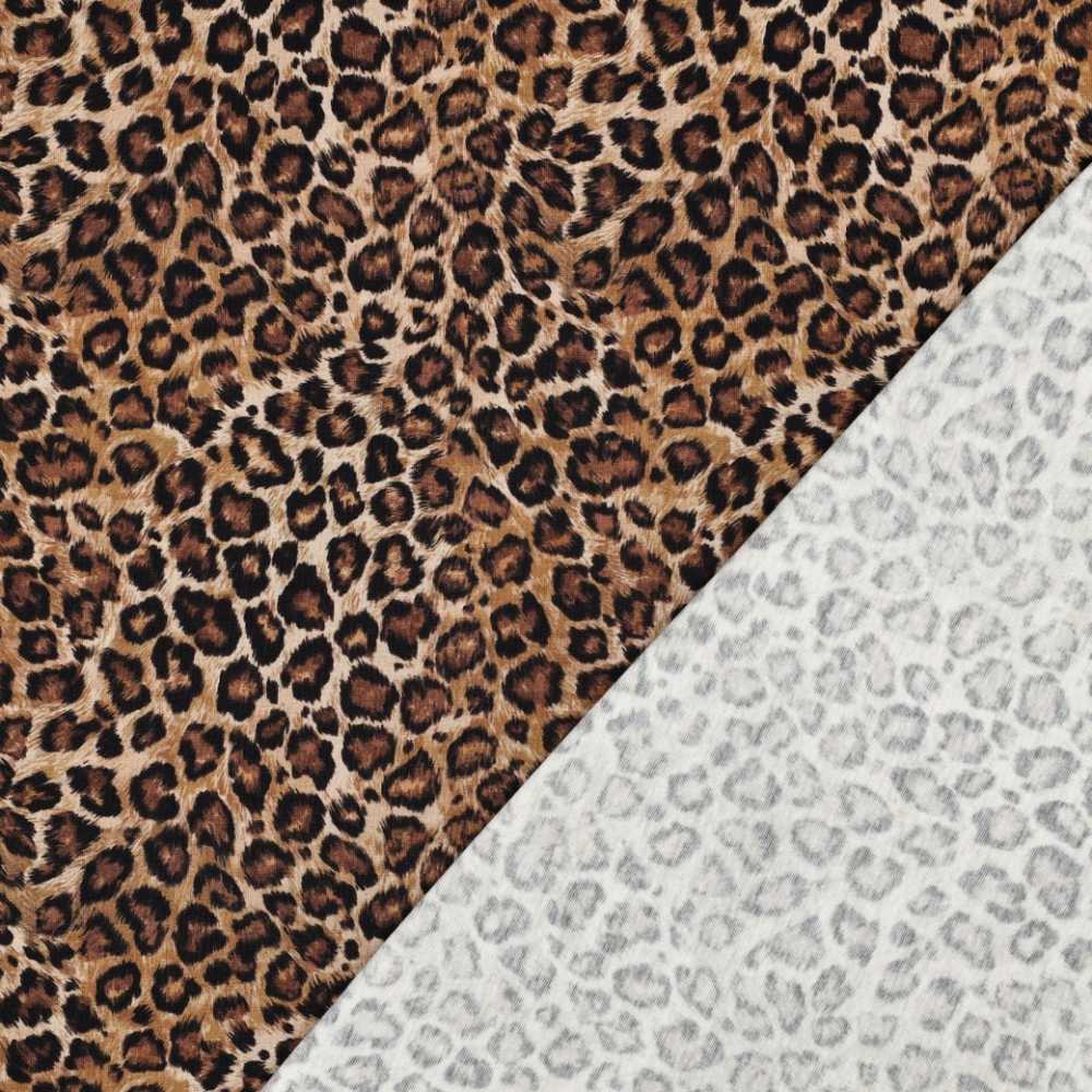 Jersey digital print i brun gepard - Billede 5