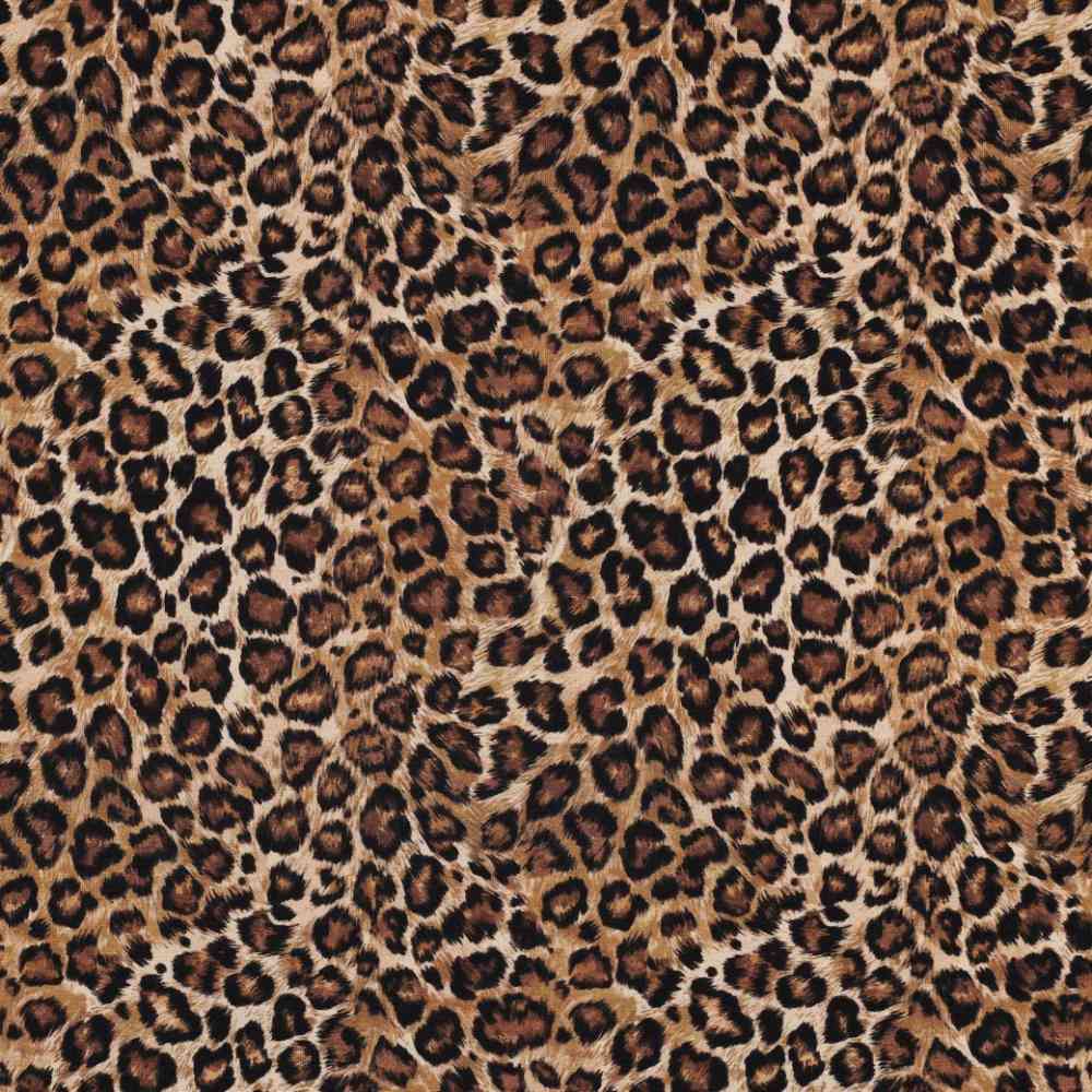 Jersey digital print i lysbrun gepard