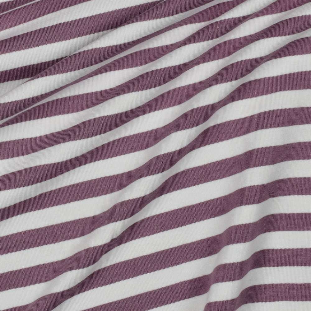 Jersey garnfarvede striber - Lilla - Billede 3