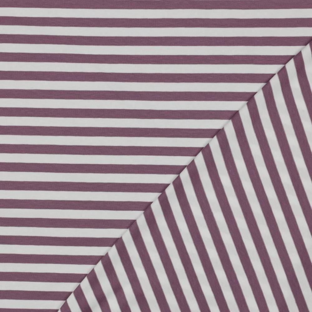 Jersey garnfarvede striber - Lilla - Billede 4