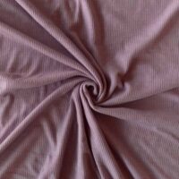 Lavendel merinould silke jersey, blød 1x1 ribstrik