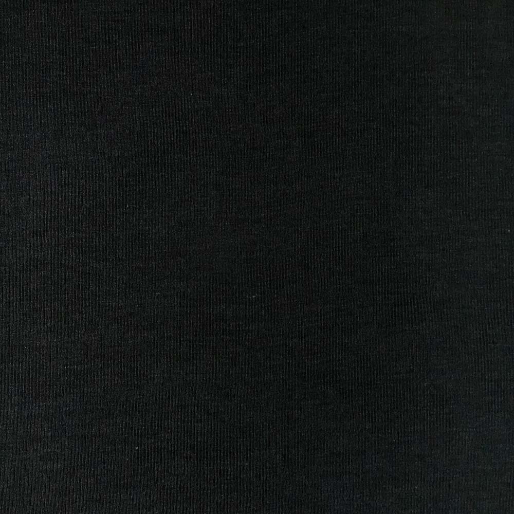 Mørkegrå merinould silke jersey, blød 1x1 ribstrik - Billede 2