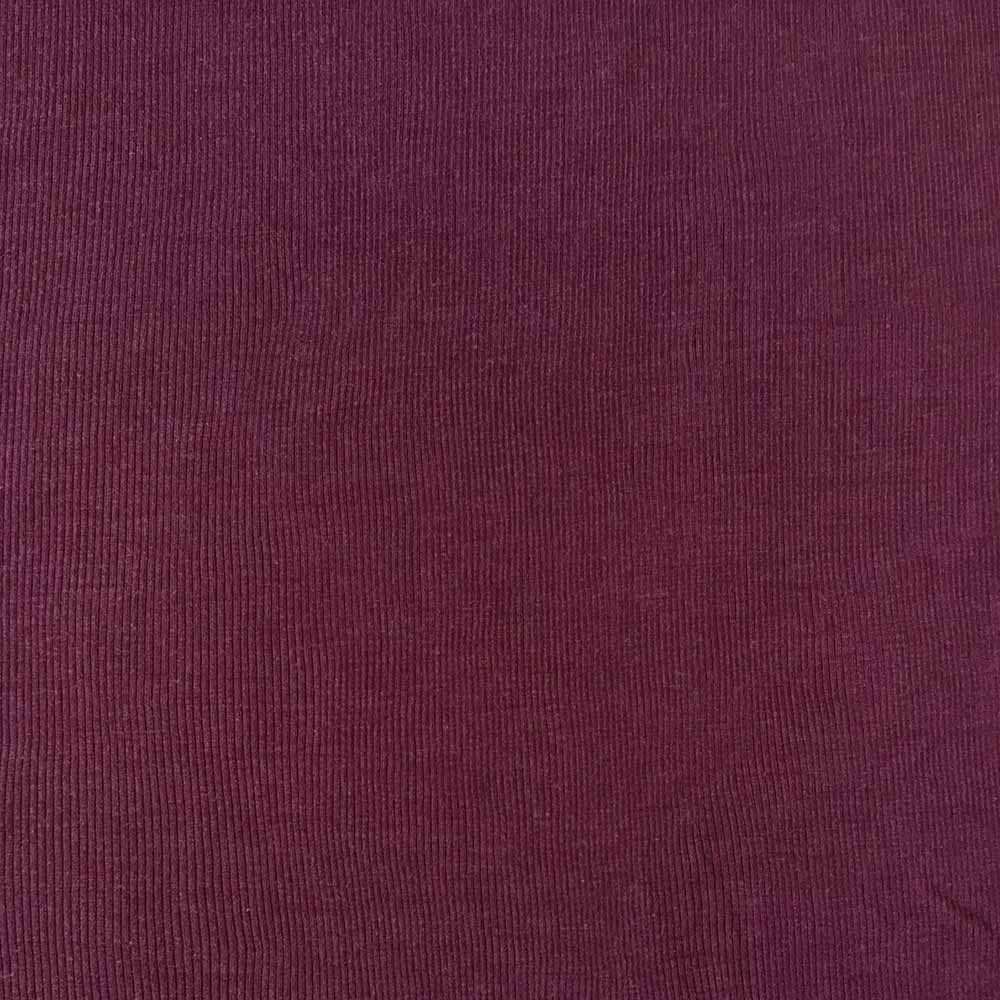 Bordeaux melange merinould silke jersey, blød 1x1 ribstrik - Billede 2