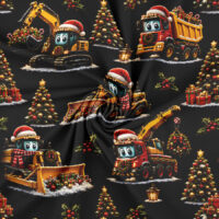 Jersey print med gule gravemaskiner