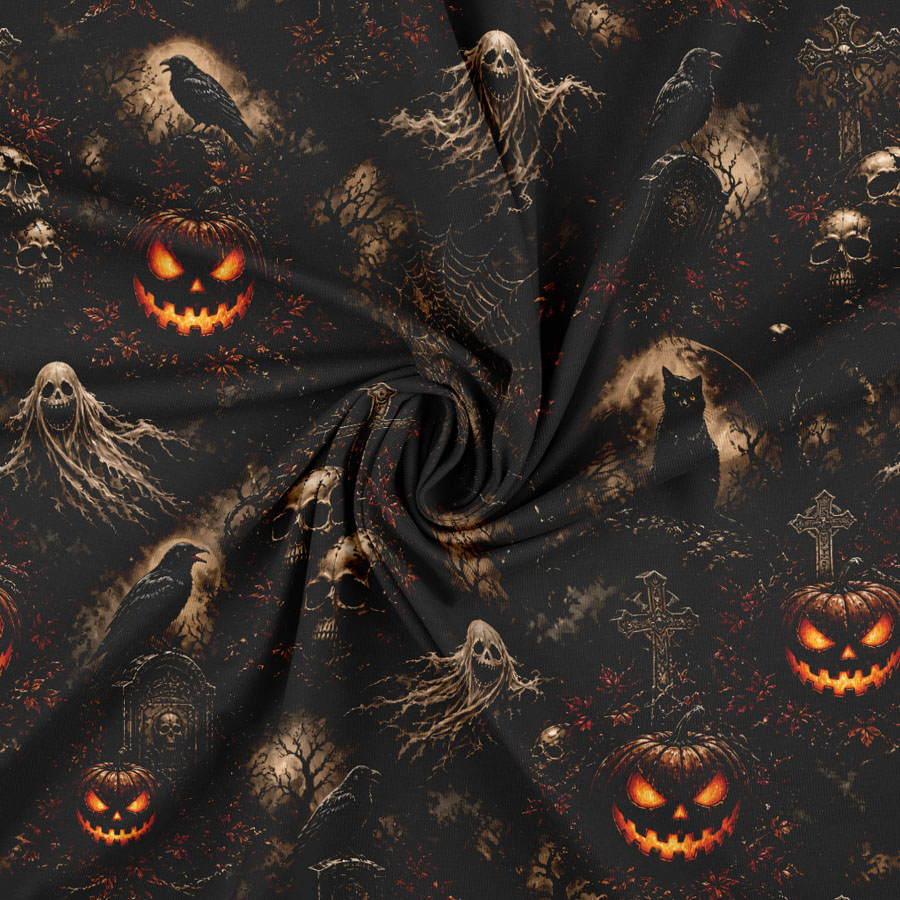 Gotisk Halloween jersey med græskar - Billede 2