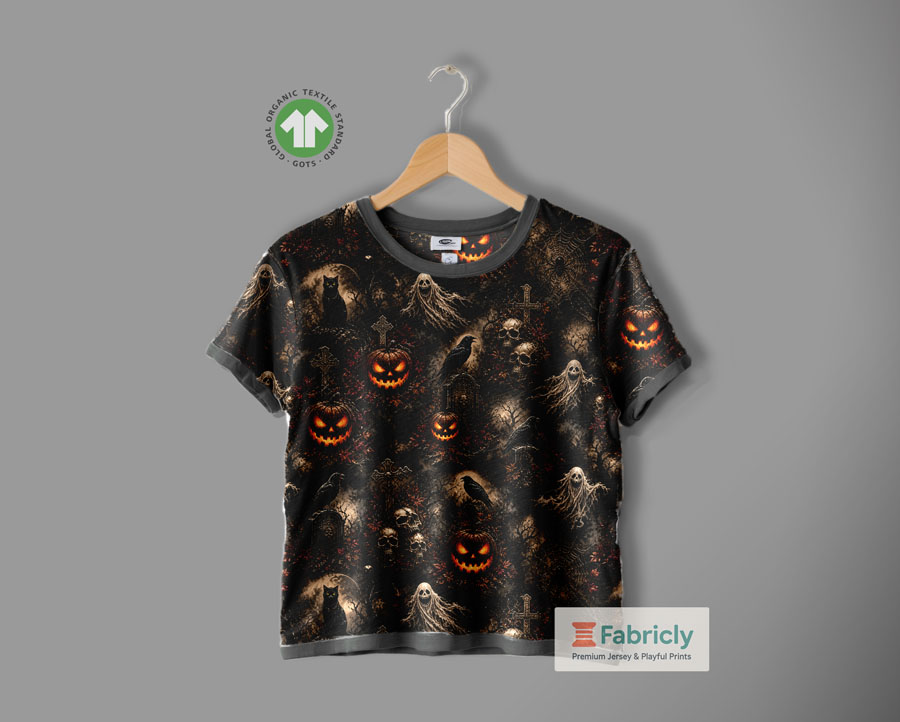 Gotisk Halloween jersey med græskar - Billede 4