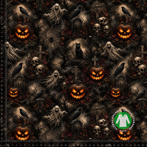 Gotisk Halloween jersey med græskar