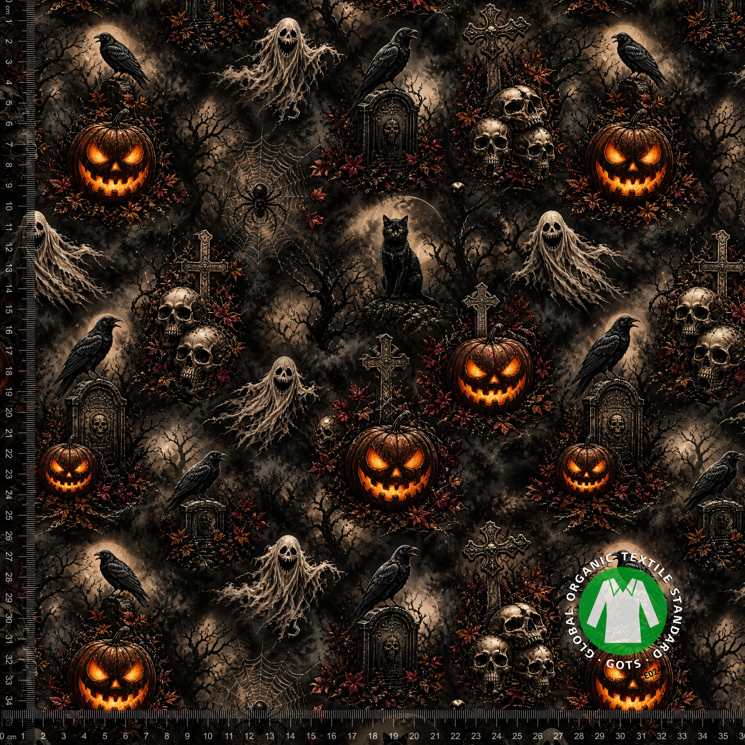 Gotisk Halloween jersey med græskar