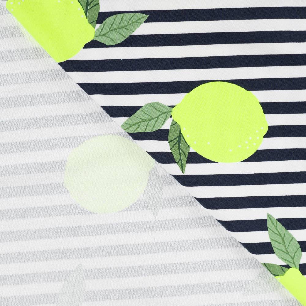 French Terry – Neon gule citroner - Billede 5