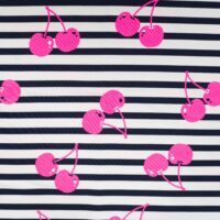 French Terry – Neon pink kirsebær