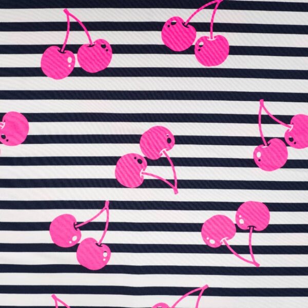 French Terry – Neon pink kirsebær