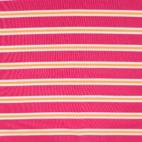 French Terry – Neon pink og orange striber