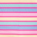 French Terry – Neon pink og pastel striber