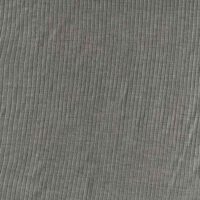 Grå merinould jersey, blød bred 3/1 ribstrik