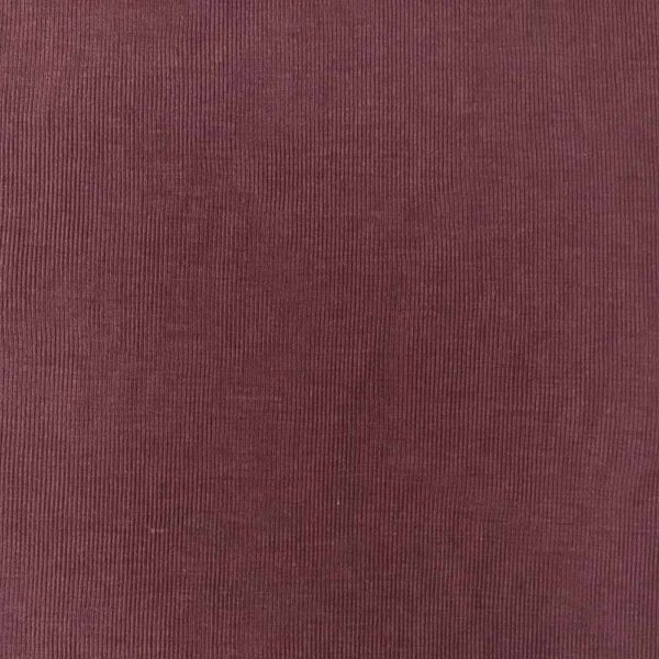 Vinrød merinould silke jersey, blød 2/1 ribstrik