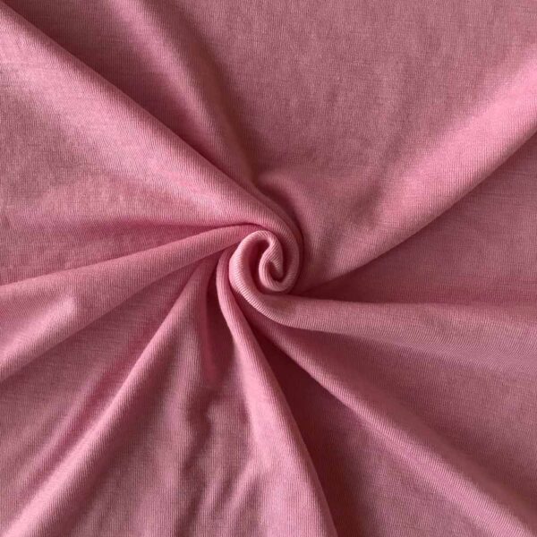 Rosa merinould jersey, blød single jersey