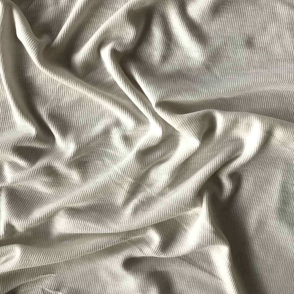 Offwhite merinould jersey, blød 2/1 ribstrik - Billede 3