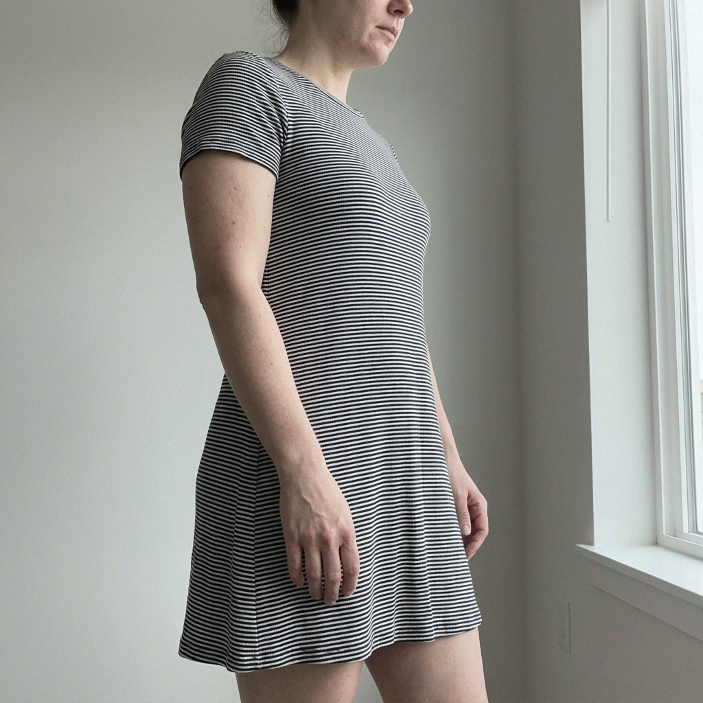 Striber merinould silke jersey, blød 2/1 ribstrik - Billede 7