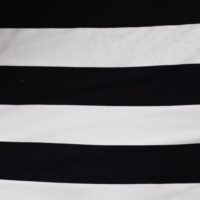 French Terry – Brede sort/hvide striber