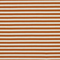 French Terry – garnfarvede striber hvid/cognac