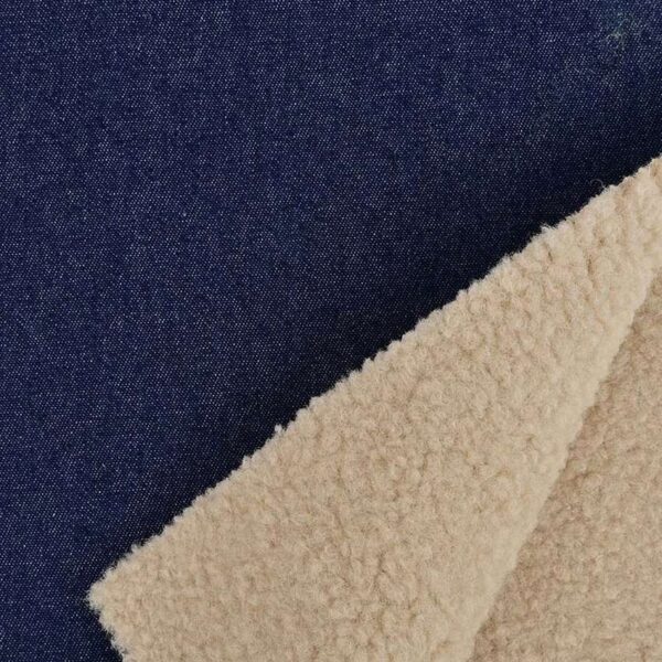 Denim med teddy - Navy
