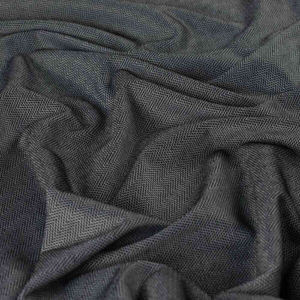Jacquard herringbone – Sort/hvid