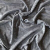 Lysgrå meleret merinould jersey