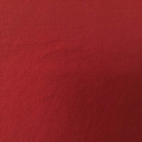 Rød meleret merinould jersey, single jersey 165 cm