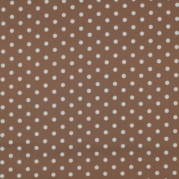 Poplin med prikker - Taupe