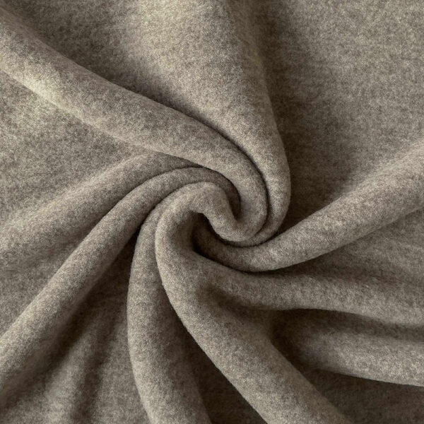 Lys Taupe merinould fleece, superblød og varm
