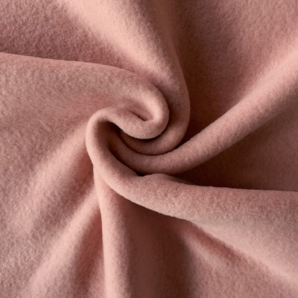 Pudderrosa merinould fleece, superblød og varm