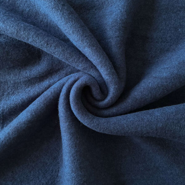 Natblå merinould fleece, superblød og varm