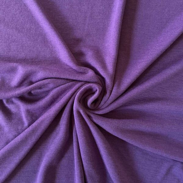 Violet merinould jersey, blødt ribstrik